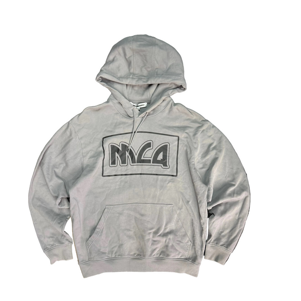 Alexander McQueen Box Logo Hoodie Grey