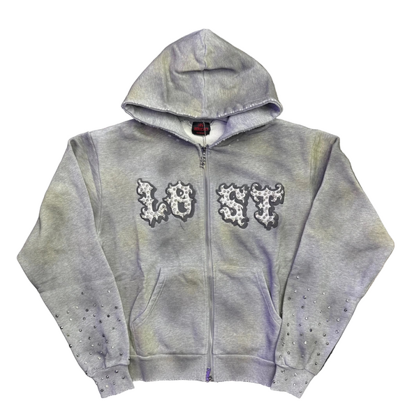 Lost Intricacy Patch 2.0 Zip Up Hoodie Grey