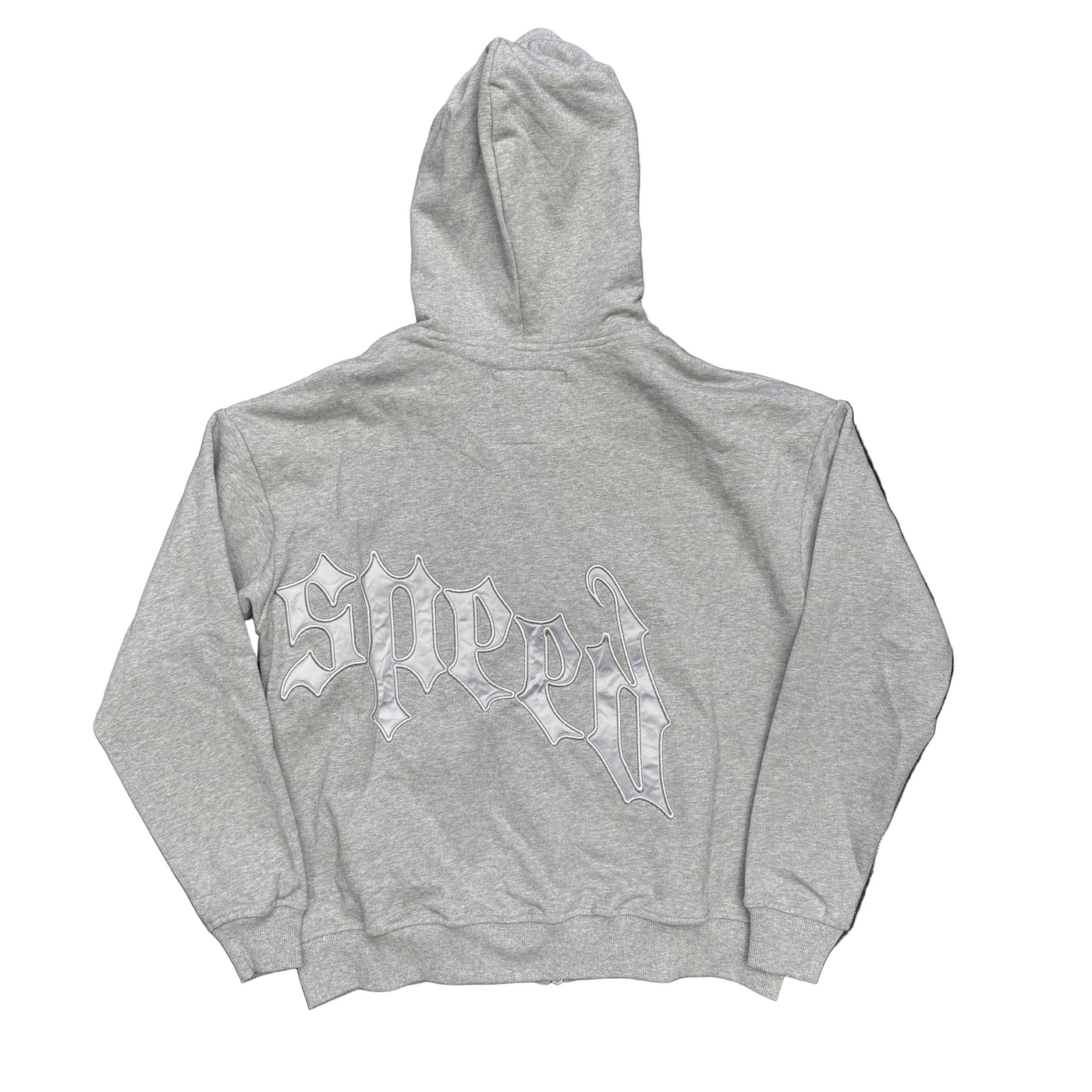 Godspeed OG Logo V2 Zip Up Hoodie Grey Silver