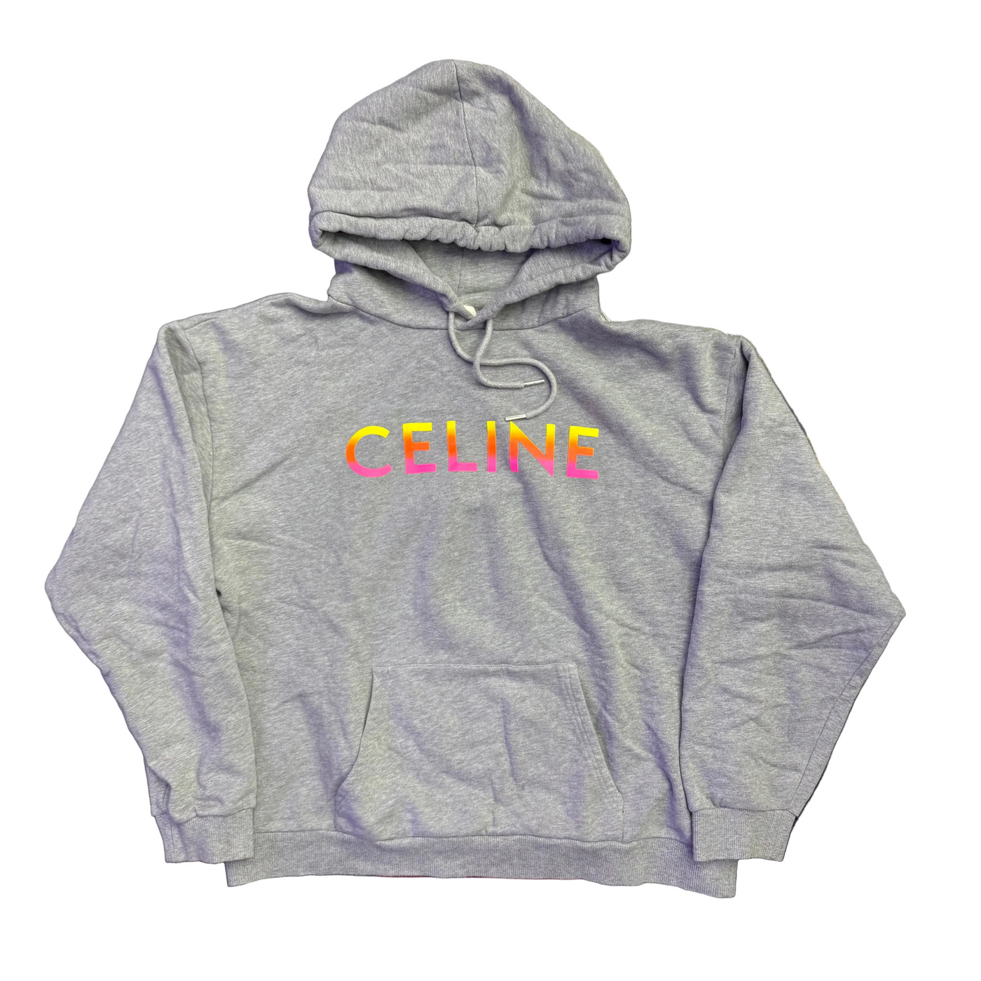 Celine Graphic Print Hoodie Grey