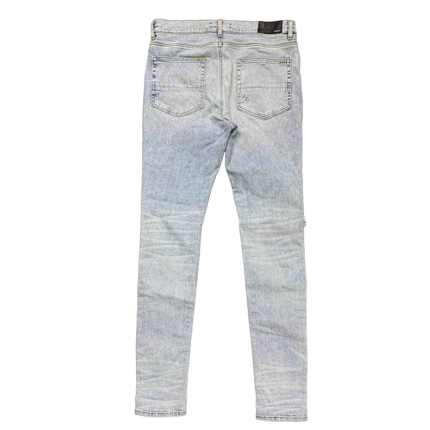 Amiri Pajama Art Patch Jeans Light Blue
