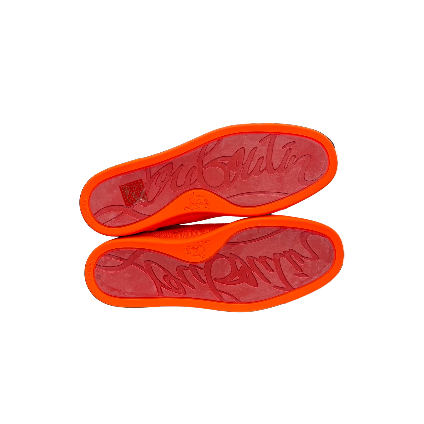 Christian Louboutin Spikes Orlato Flat High Orange