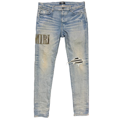 Amiri Core Appliqué Jean Clay Indigo