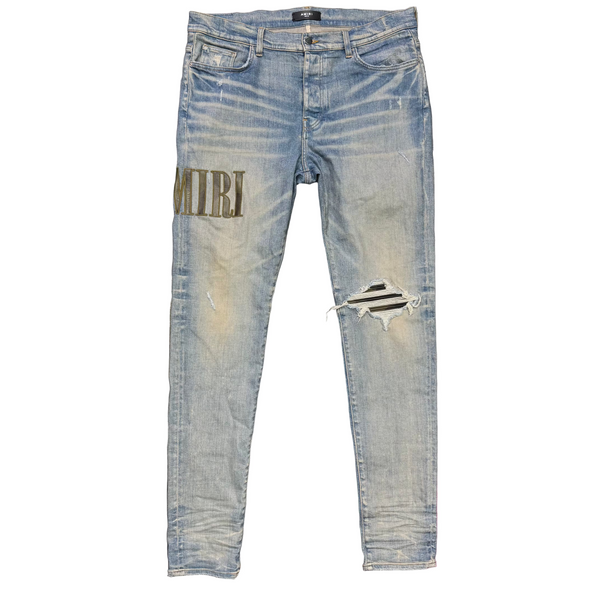 Amiri Core Appliqué Jean Clay Indigo