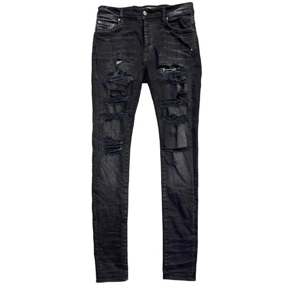 Amiri Thrasher Plus Distressed Jeans Black