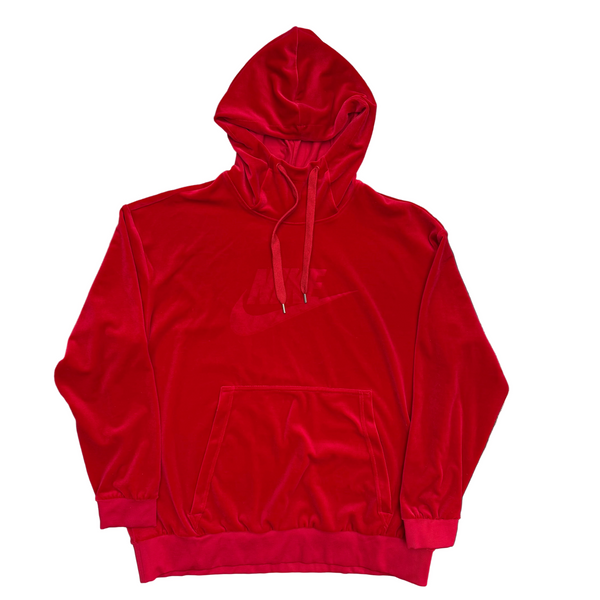 Nike Velour Hoodie Crimson Red