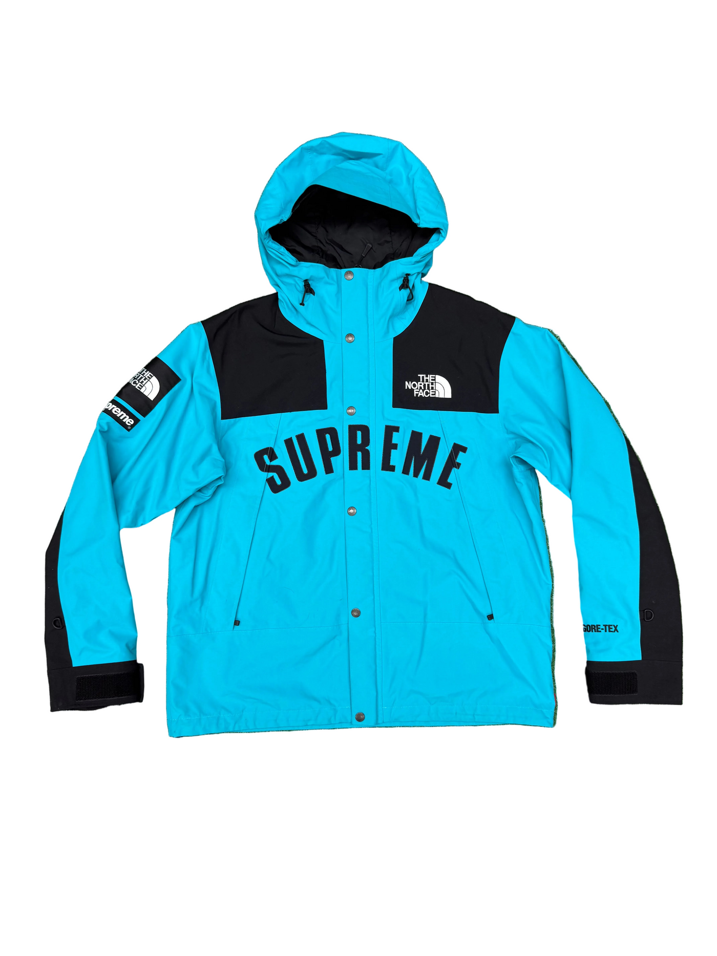 TNF x Supreme SS19 Arc Logo Mountain Jacket Blue