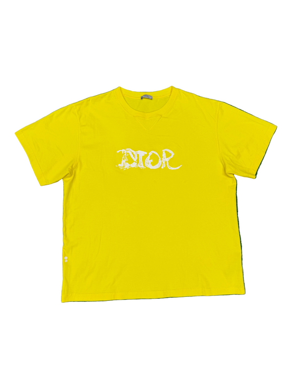 Dior x Peter Doig Graphic Print T-Shirt Yellow
