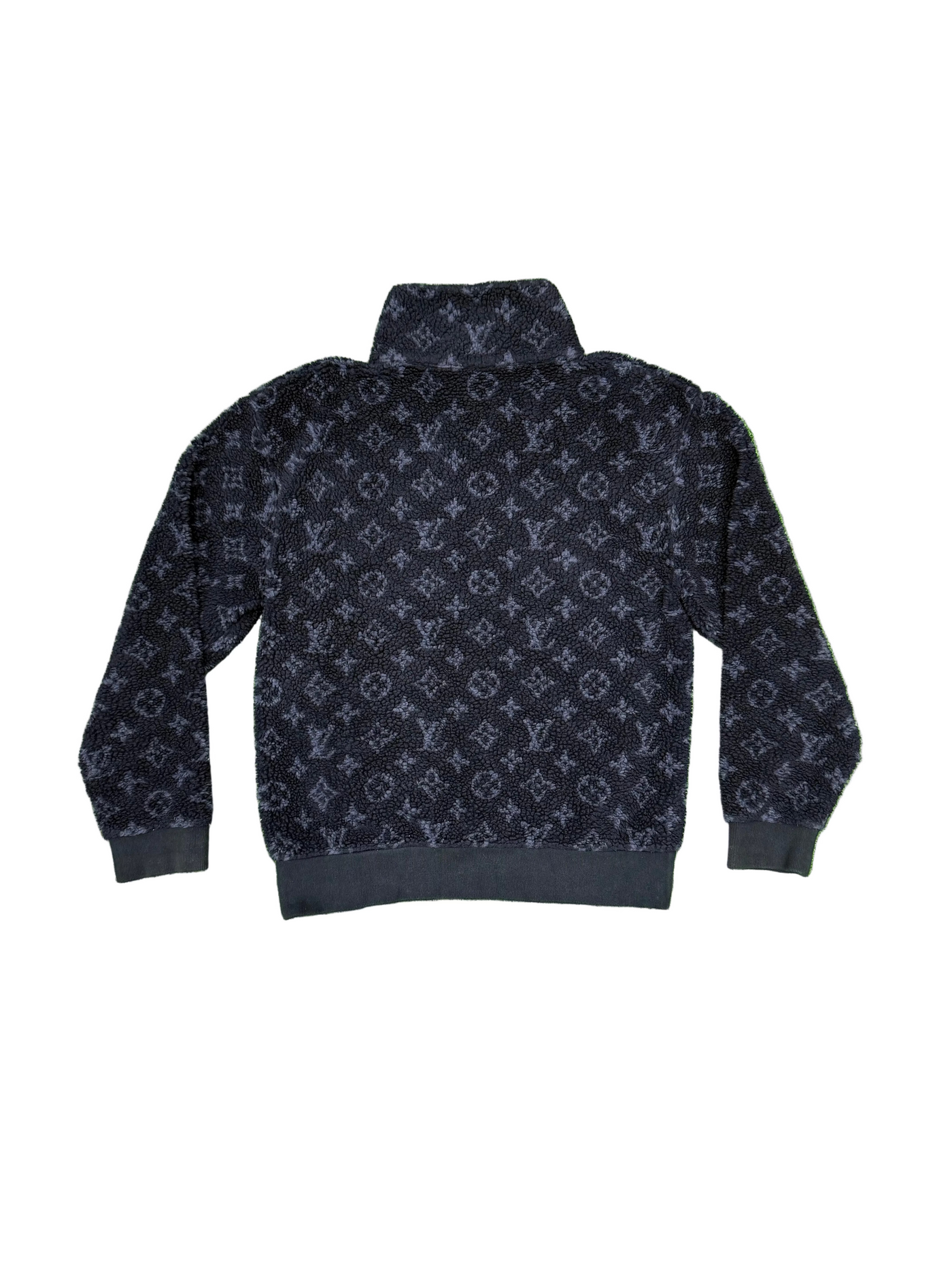 LV Monogram Jacquard Fleece Zip Up Blue