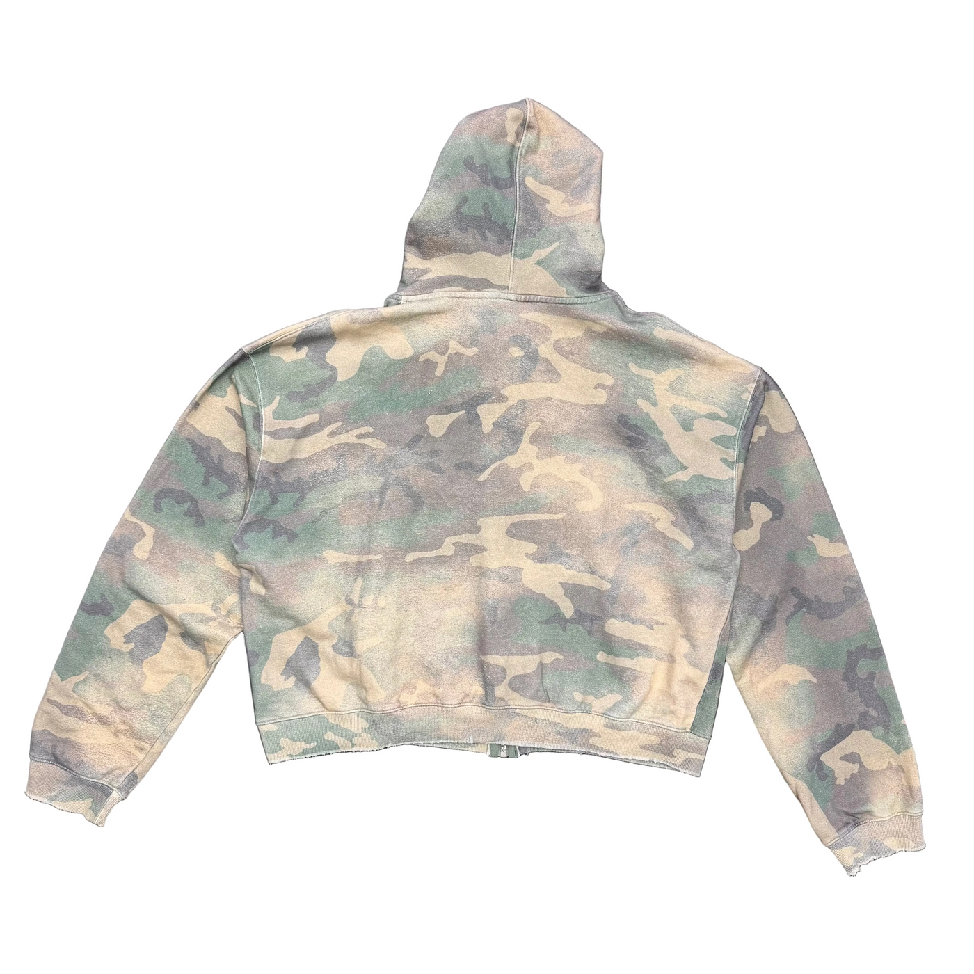 Vale Forever Cheetah Camo Zip up Hoodie Beige
