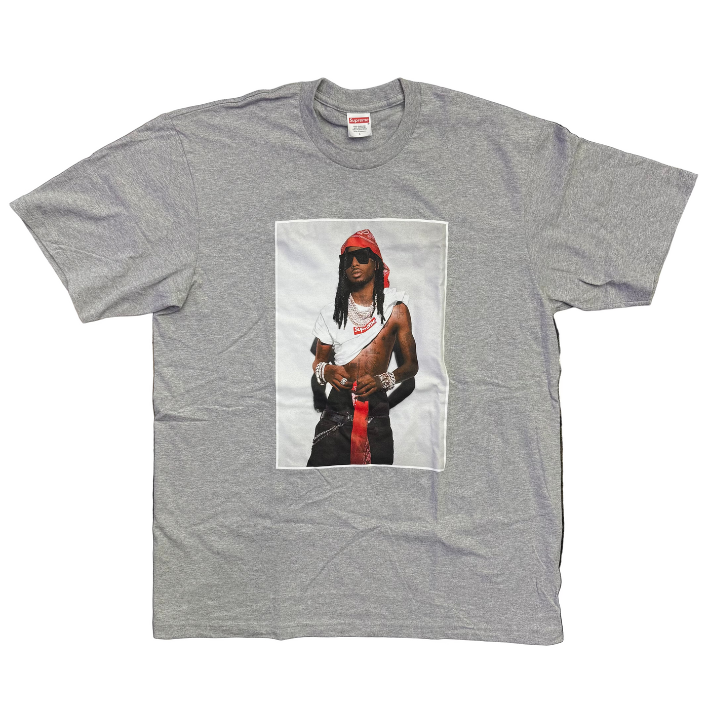 Supreme Playboi Carti Tee Heather Grey