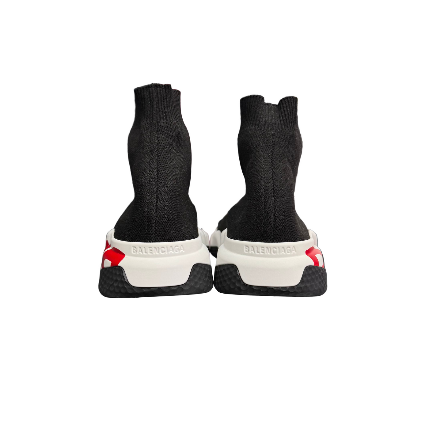Balenciaga Speed Graffiti Sneakers Black Red