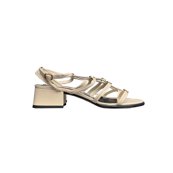 Celine Clemence Multi Triomphe Sandal Milk