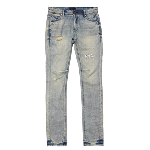 RTA Clayton Distressed Jeans Ocean Shade Wash