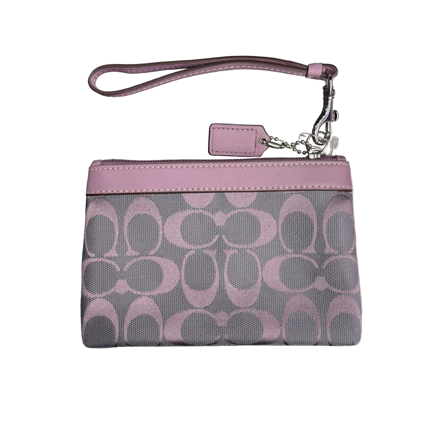 Coach Wristlet Purse Lavender Gray Sateen