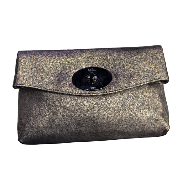 Coach Restored Turnlock Clutch Metallic Leather