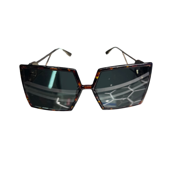 Dior Dark Havana Oversized Square Gradient Sunglasses