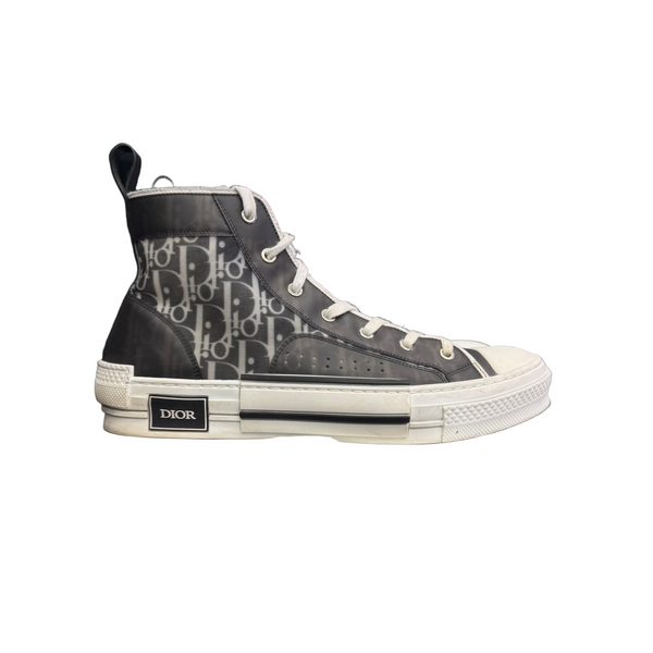Dior B23 League High Top Oblique Canvas Sneaker Black White
