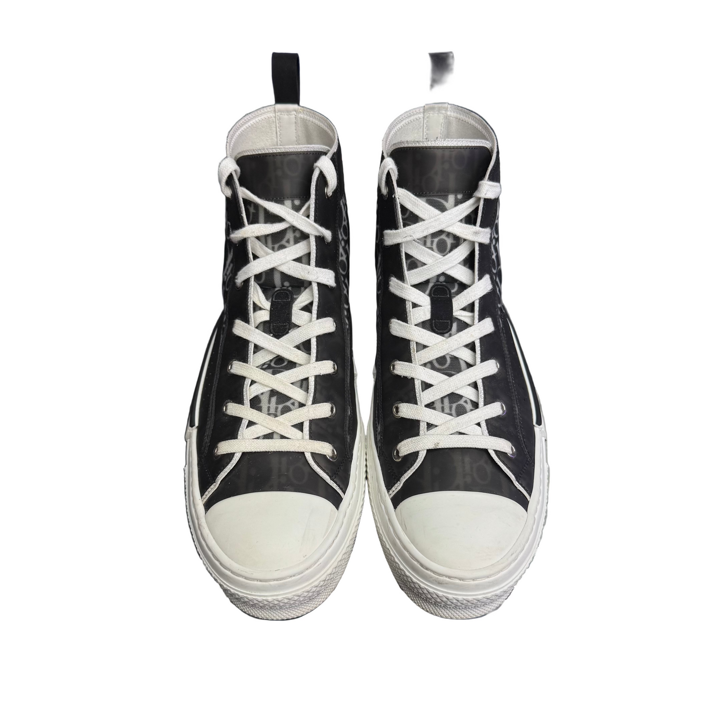 Dior B23 League High Top Oblique Canvas Sneaker Black White