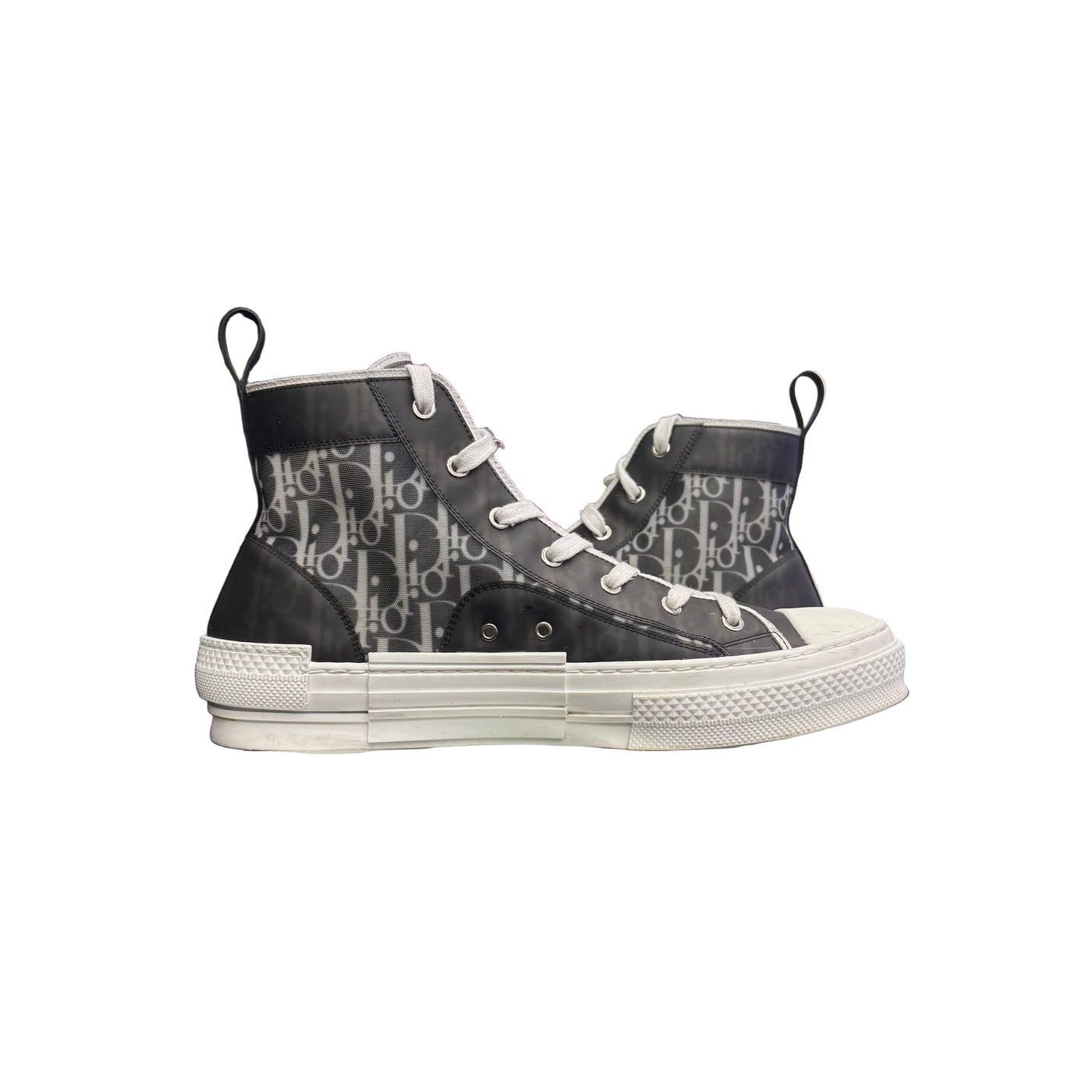 Dior B23 League High Top Oblique Canvas Sneaker Black White