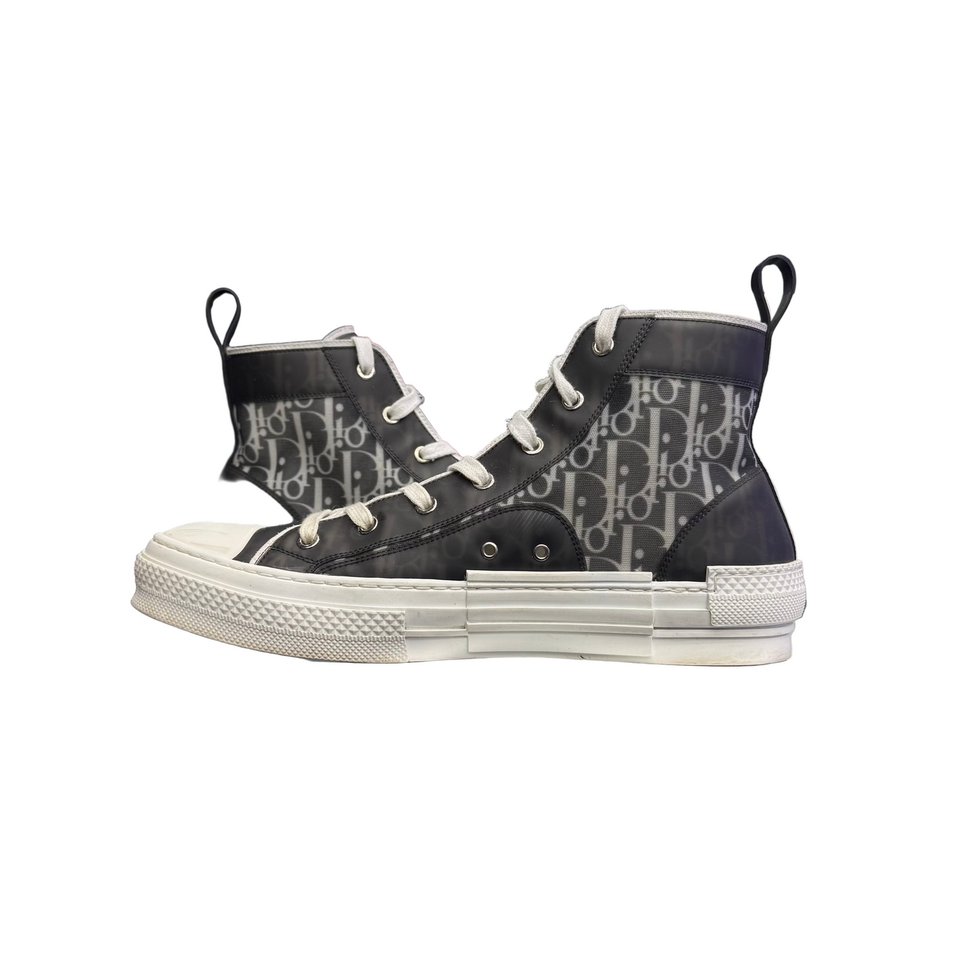 Dior B23 League High Top Oblique Canvas Sneaker Black White
