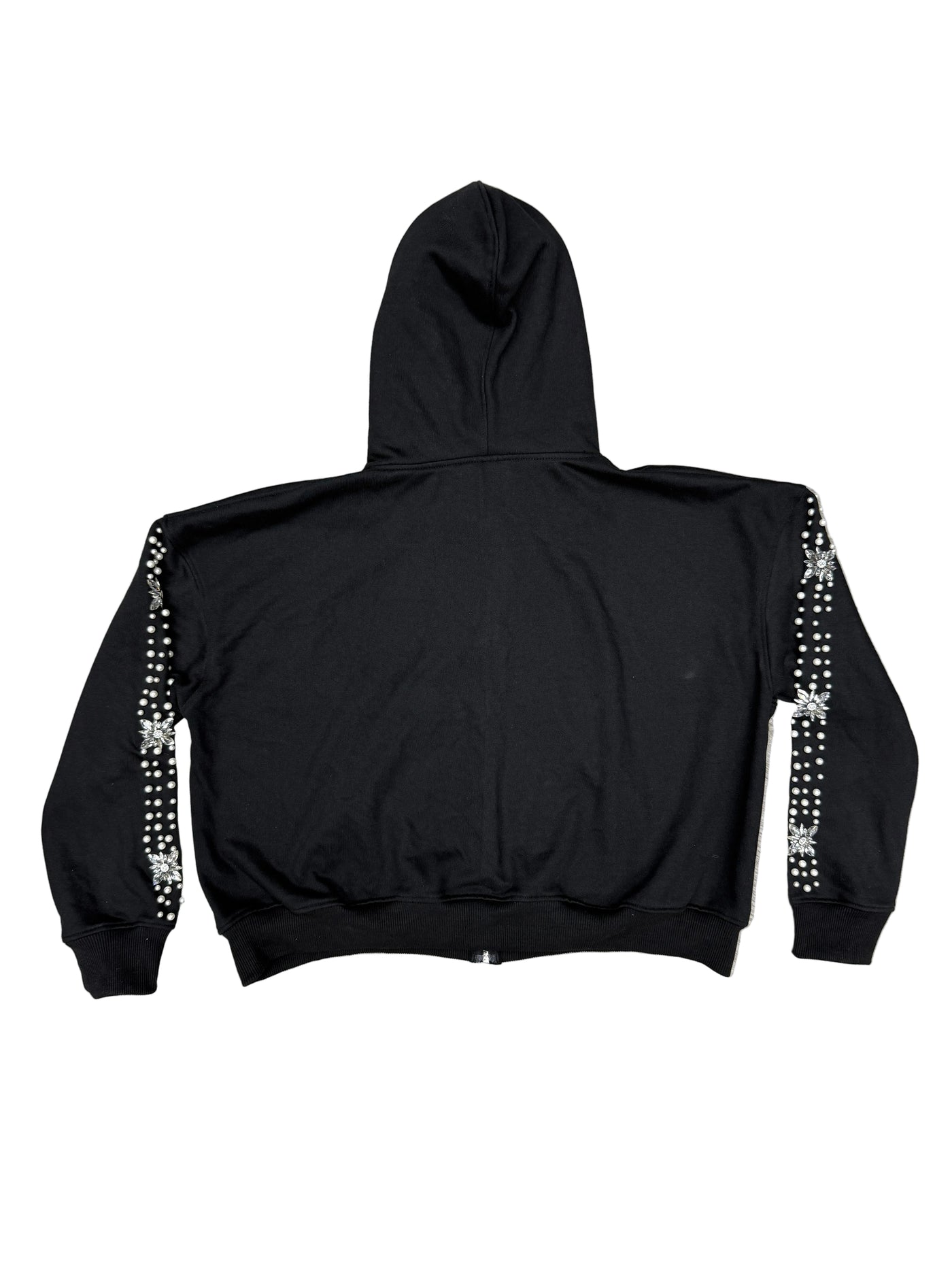 Fraternal Desires 'WHAT THE PEARL' Black Zip Up Hoodie