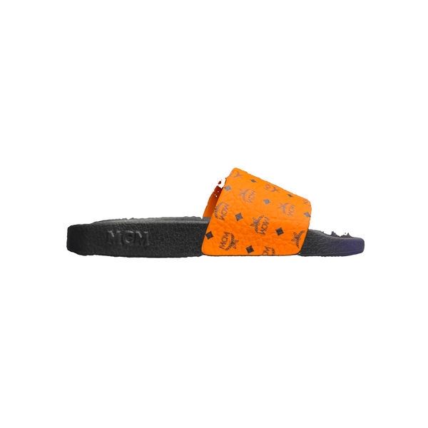 WMNS MCM Monogram Print Slides Persimmon Orange