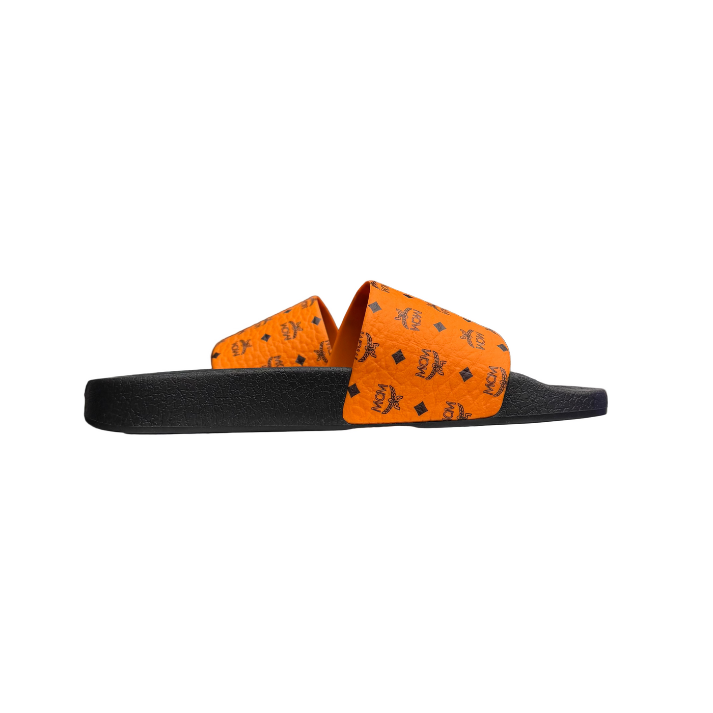 WMNS MCM Monogram Print Slides Persimmon Orange