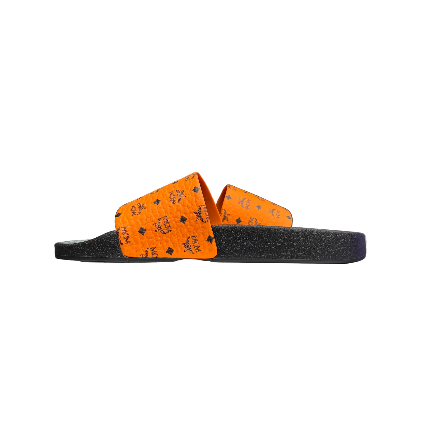 WMNS MCM Monogram Print Slides Persimmon Orange