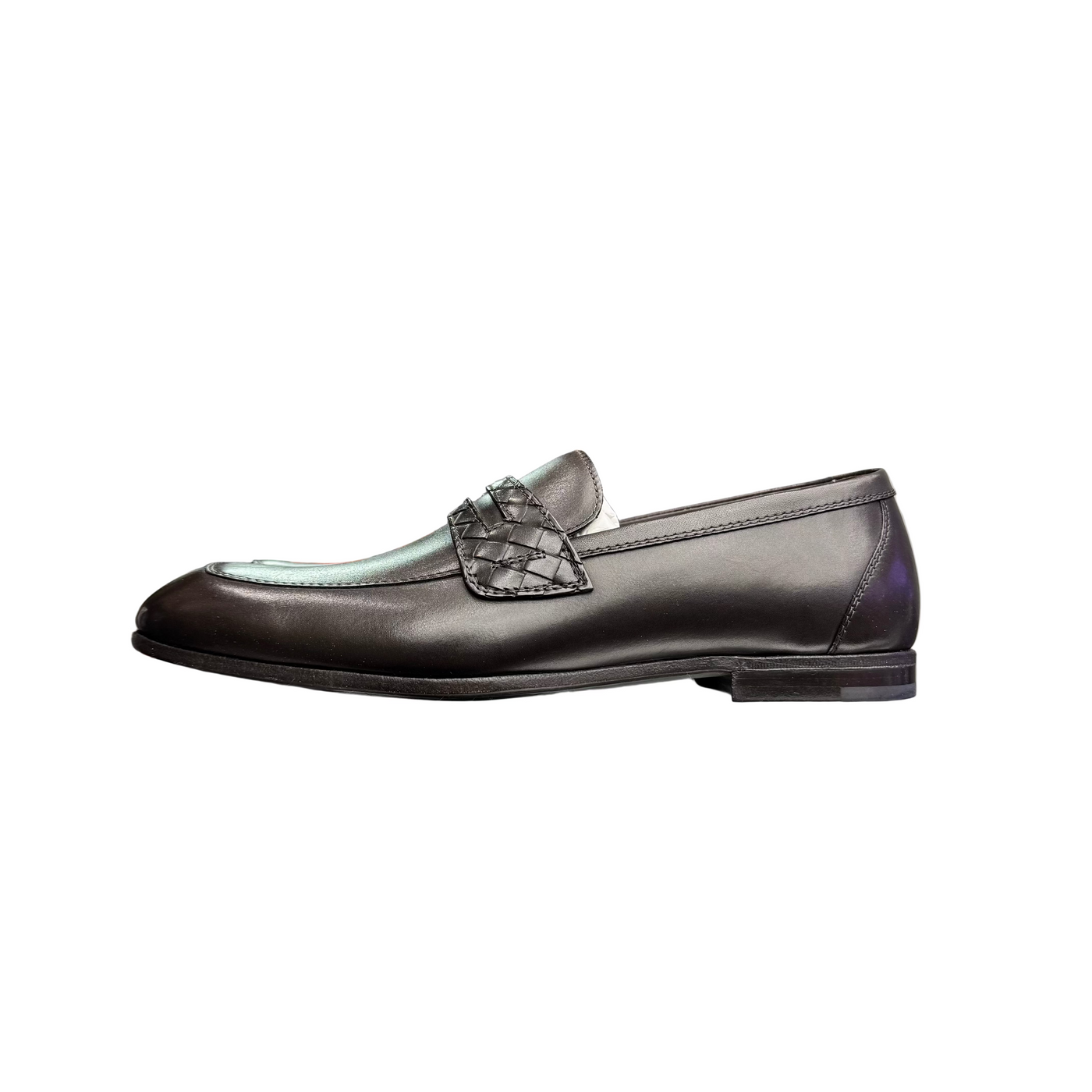 Bottega Veneta Intrecciato Wave Driver Loafers Espresso