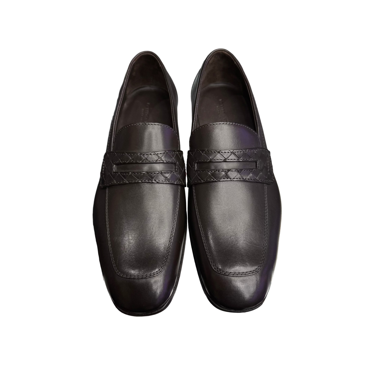 Bottega Veneta Intrecciato Wave Driver Loafers Espresso