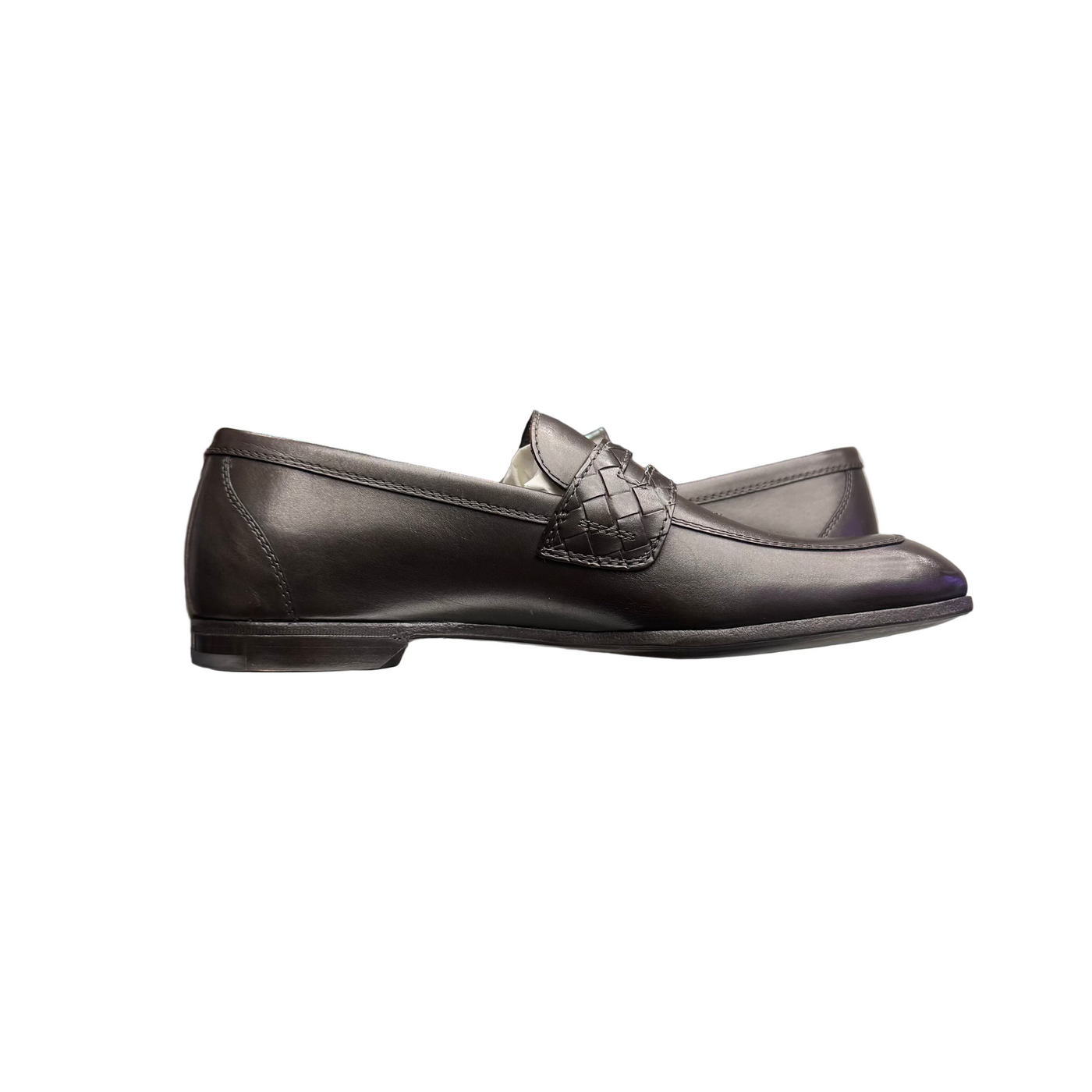 Bottega Veneta Intrecciato Wave Driver Loafers Espresso
