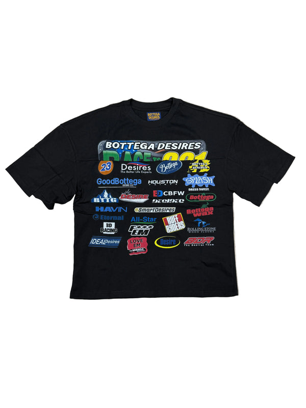 Bottega Desires 'Race' Black Tee