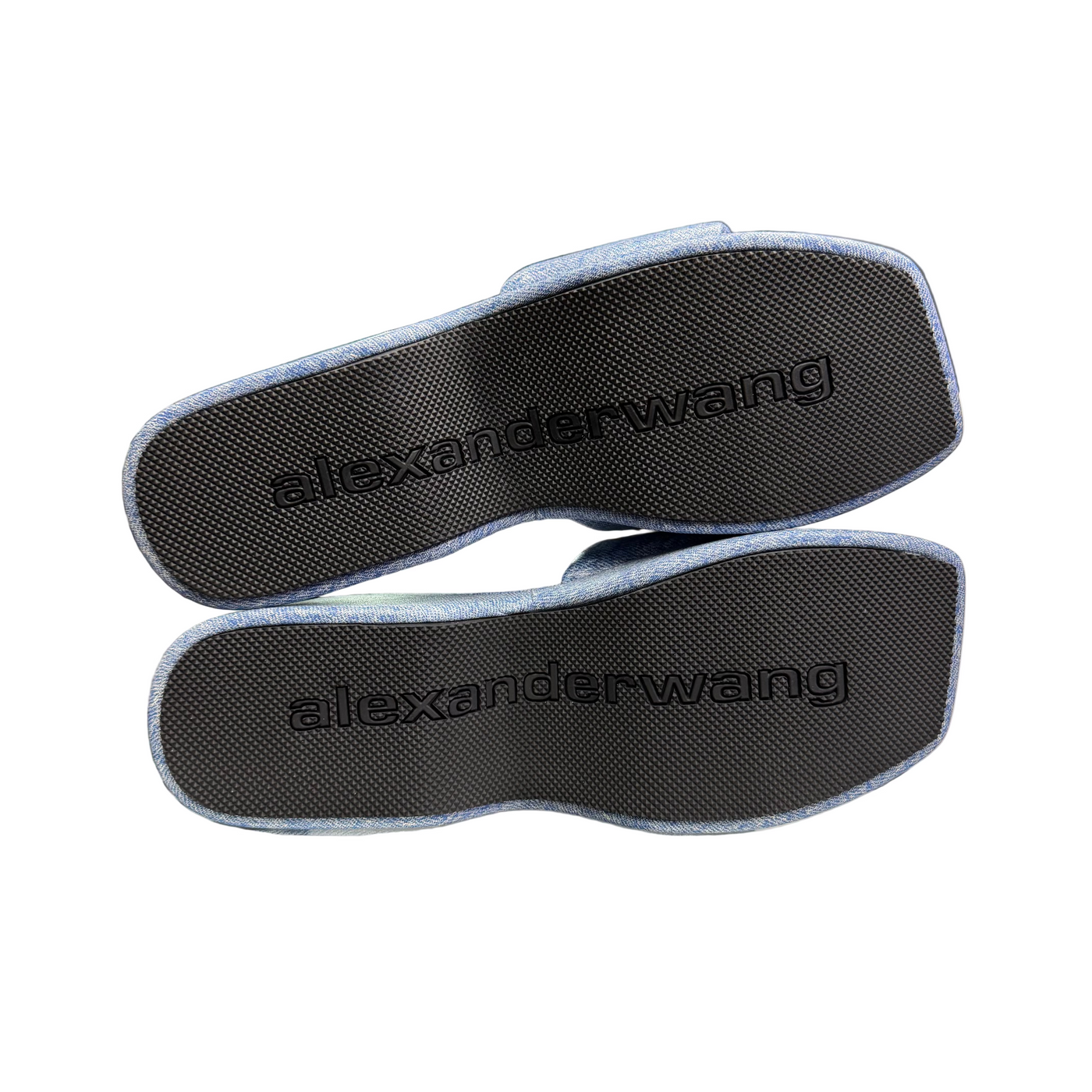 Alexander Wang Float Denim Print Platform Slide