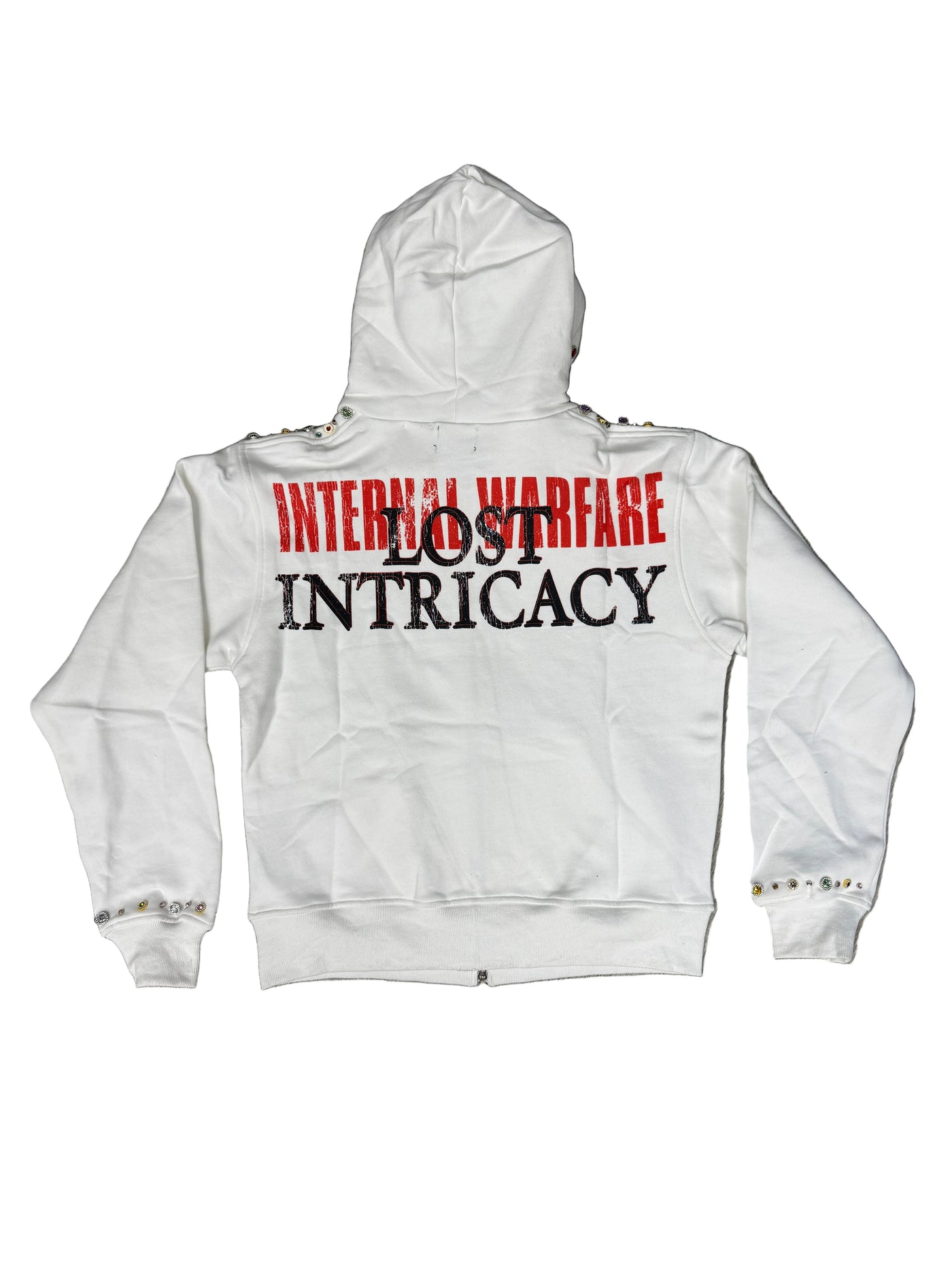 Lost Intricacy Rhinestone 'Fron Page Magazine' Zip Up Hoodie