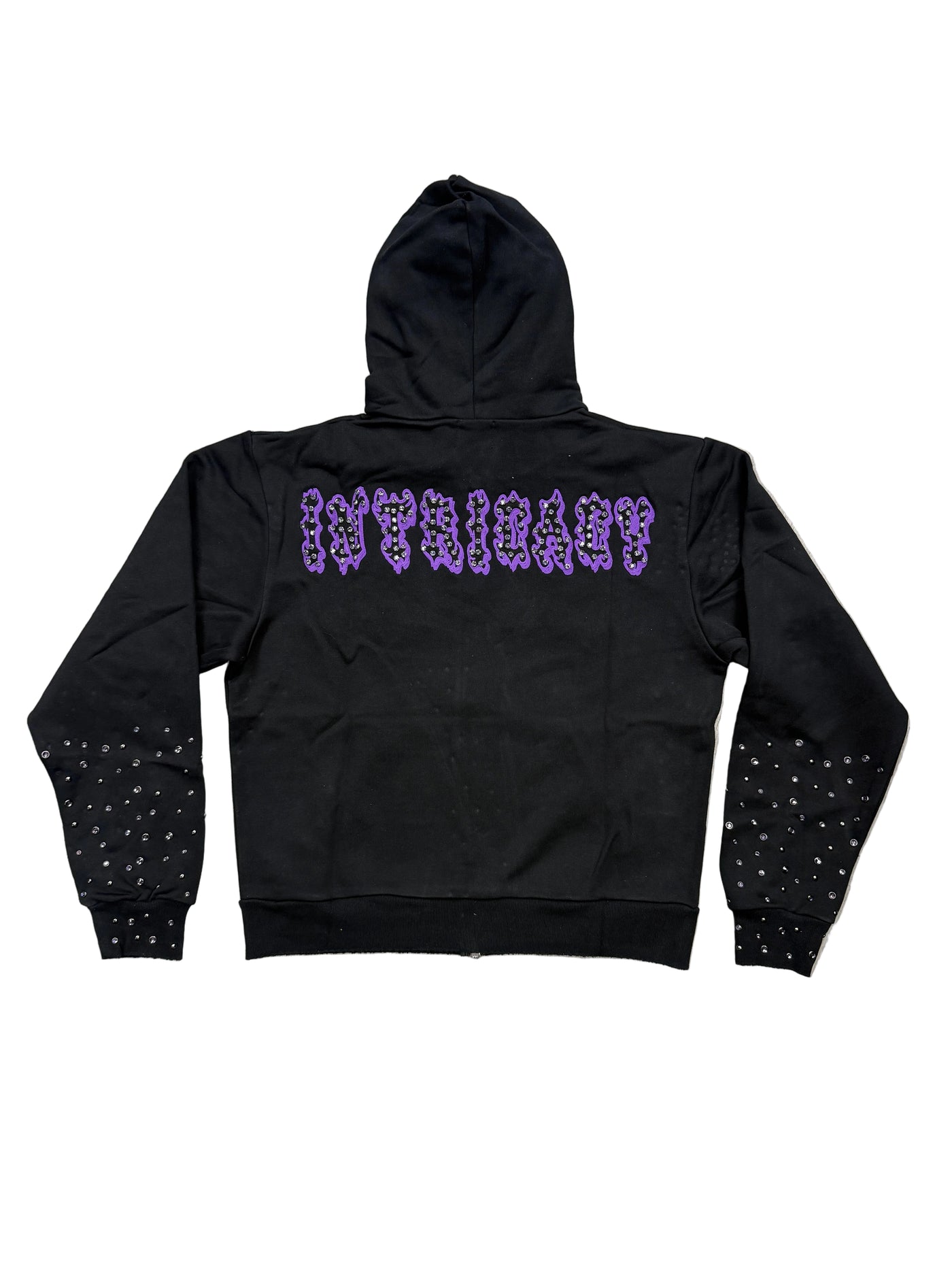 Lost Intricacy 'Patch' Black & Purple Full Zip Hoodie