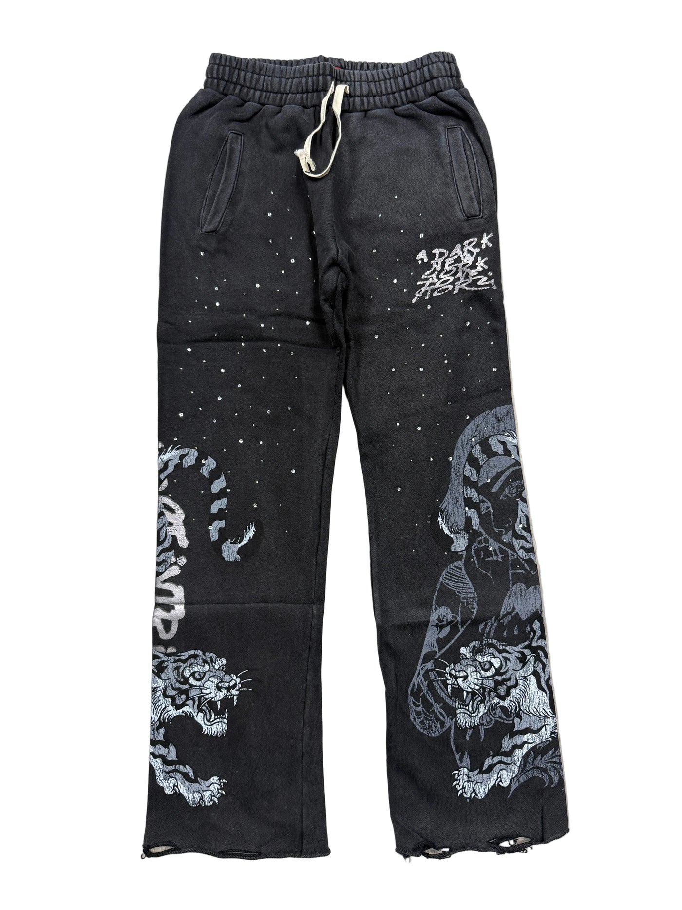 Lost Intricacy 'Twin Tiger' Black Sweatpants