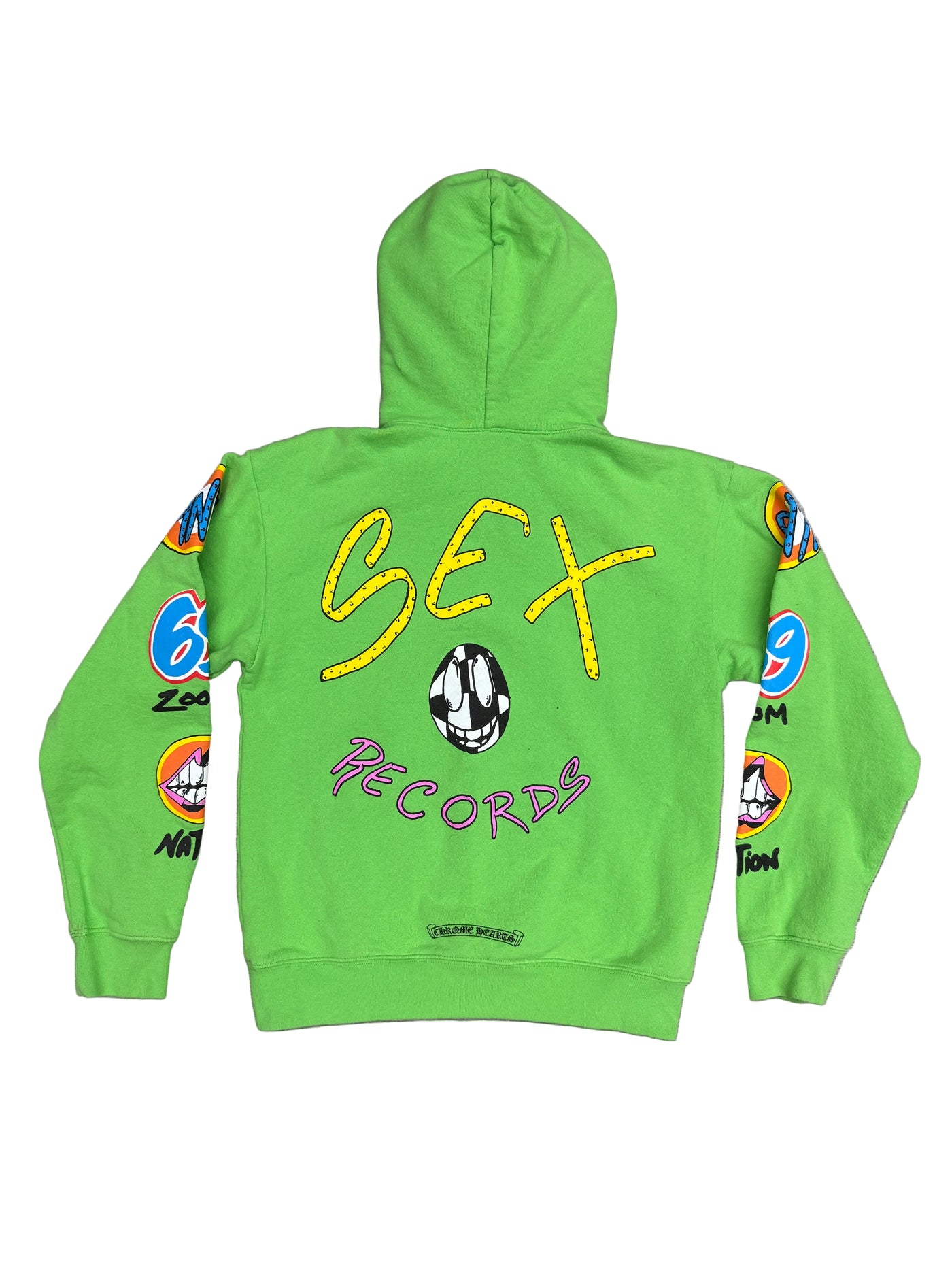 Chrome Hearts x Matty Boy Sex Records Lime Hoodie