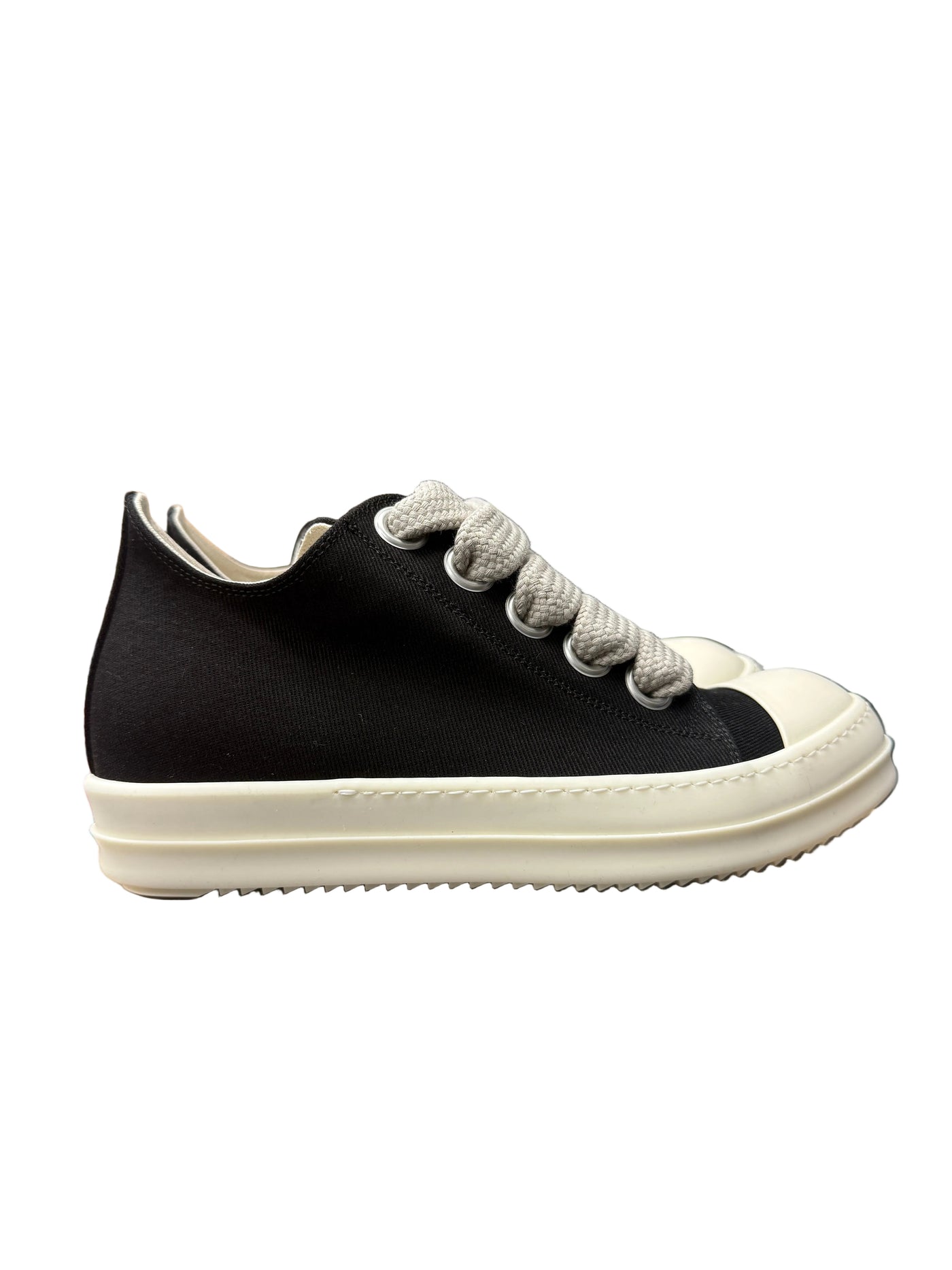 Rick Owens DRKSHDW Jumbolace Low Sneaks Black Milk