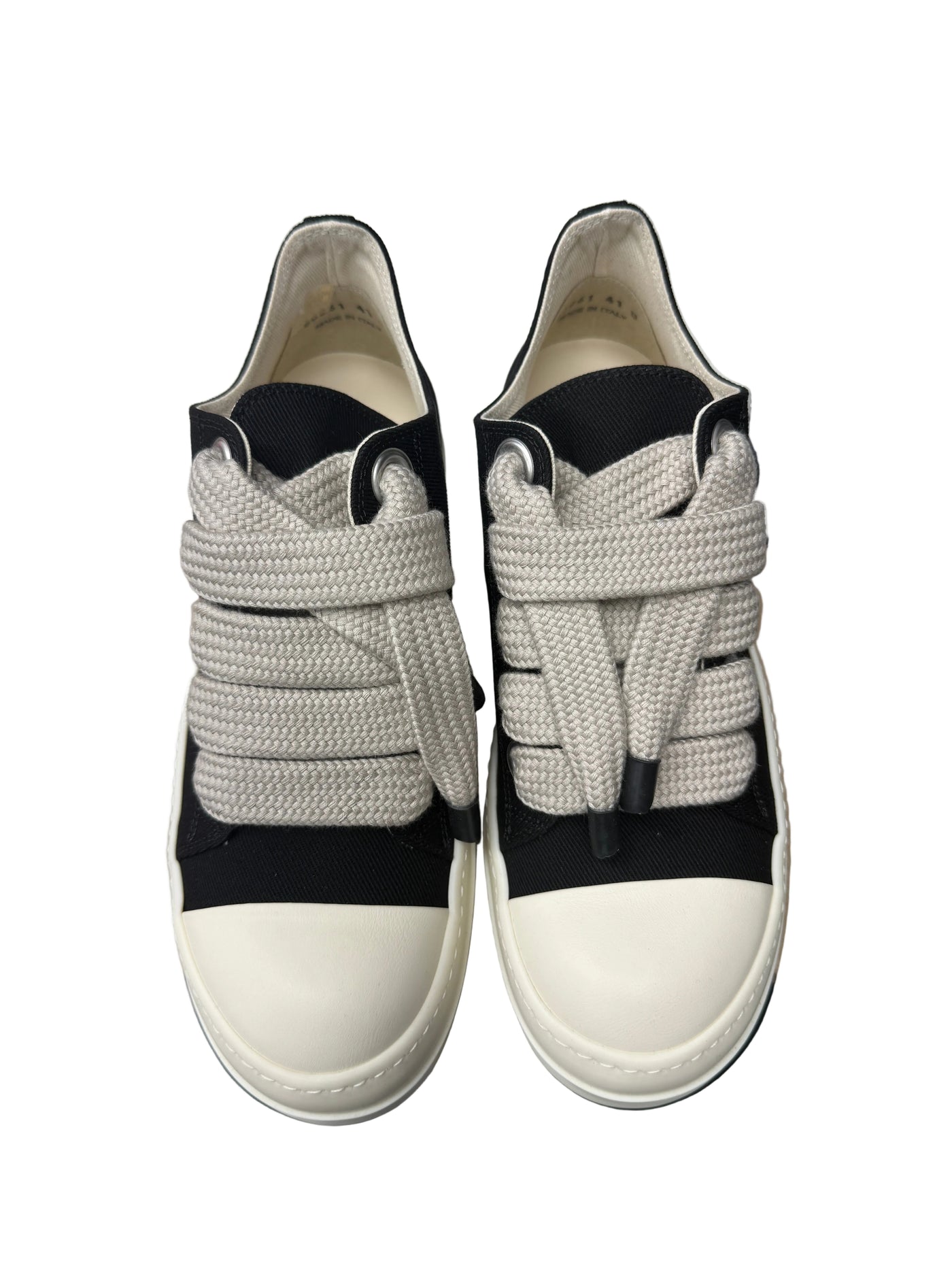 Rick Owens DRKSHDW Jumbolace Low Sneaks Black Milk