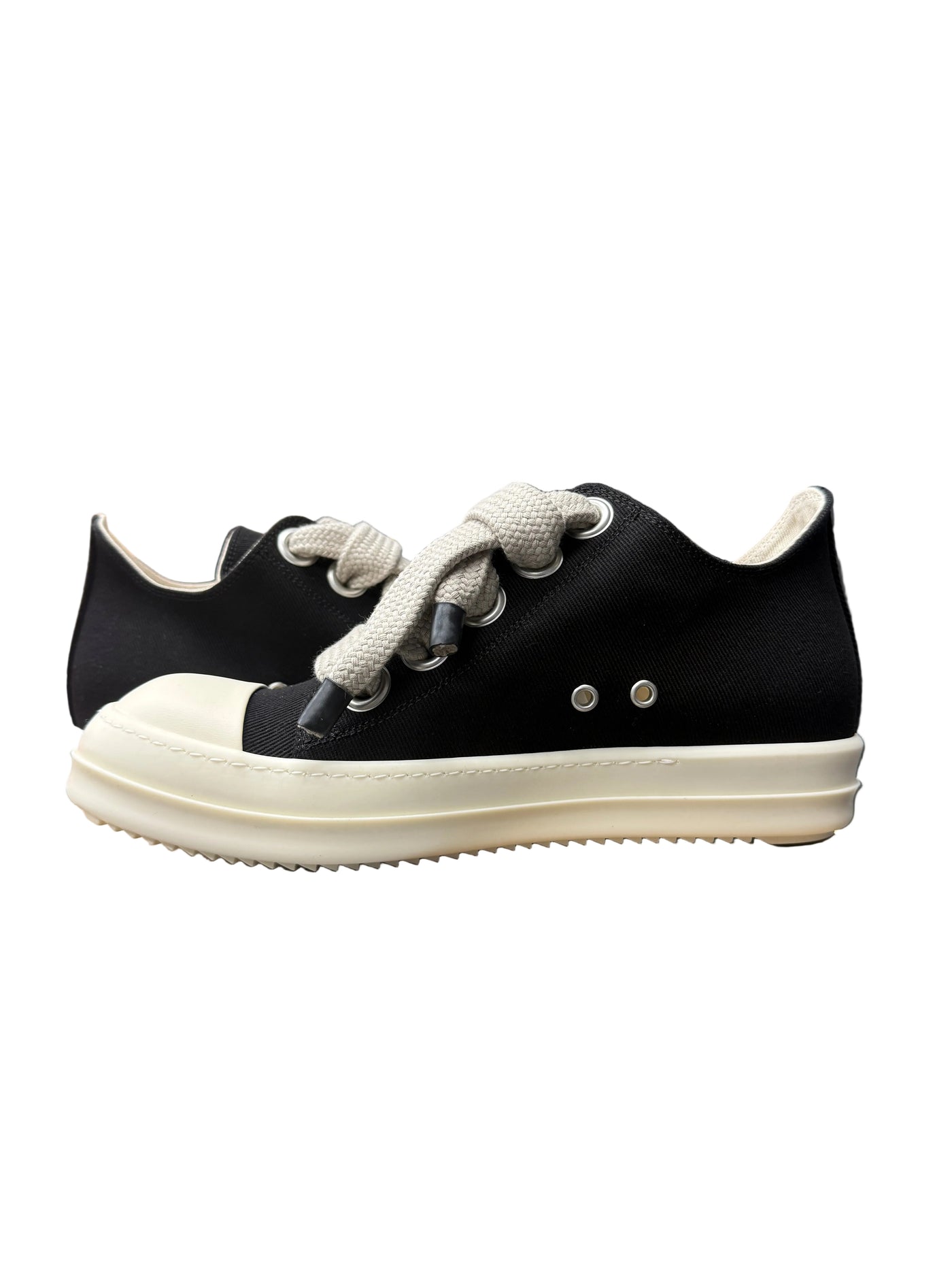 Rick Owens DRKSHDW Jumbolace Low Sneaks Black Milk