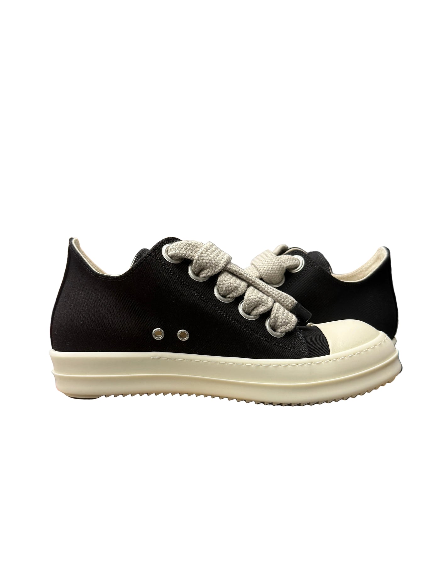 Rick Owens DRKSHDW Jumbolace Low Sneaks Black Milk