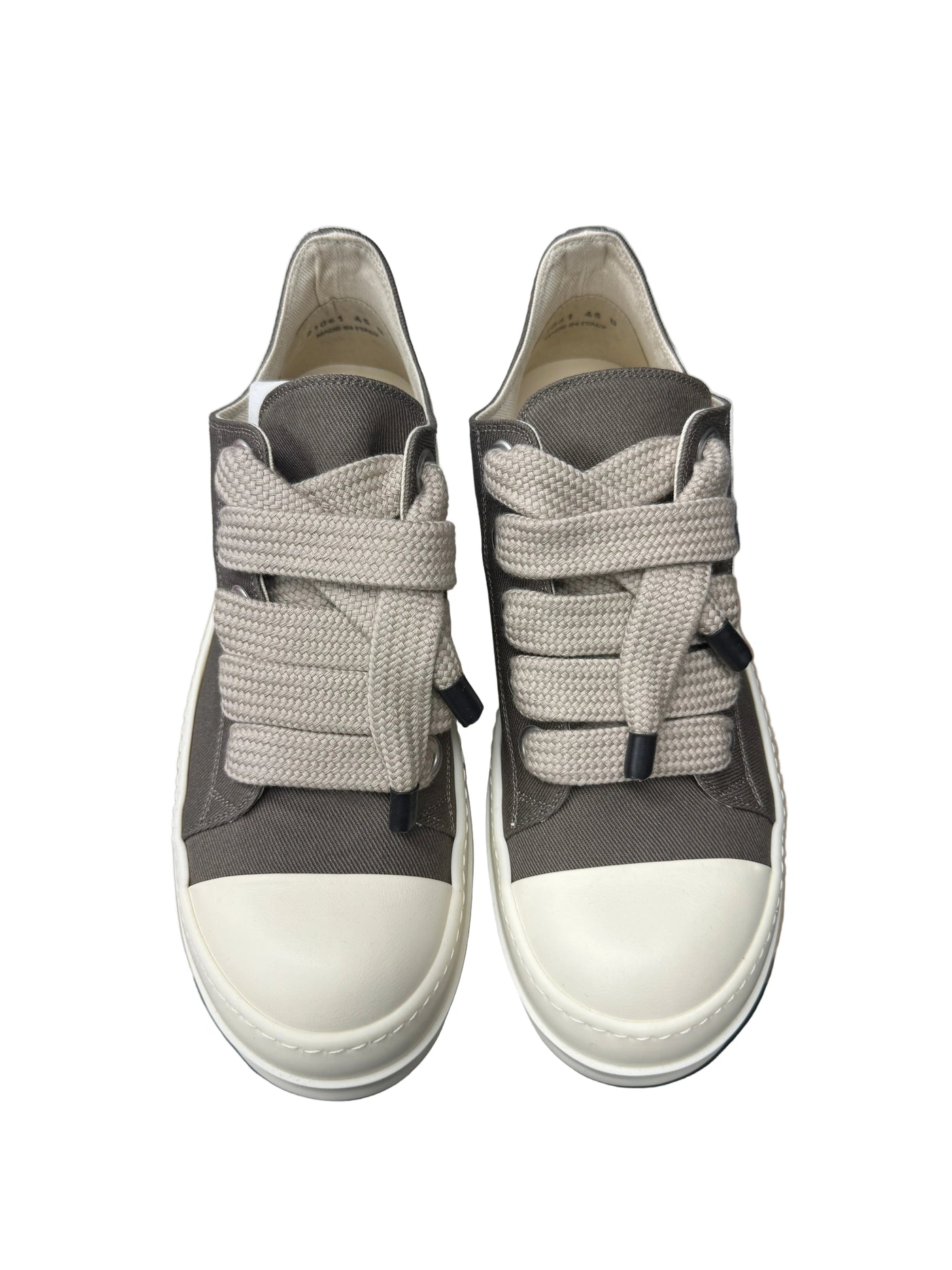 Rick Owens DRKSHDW Jumbolace Low Sneaks Dust Milk