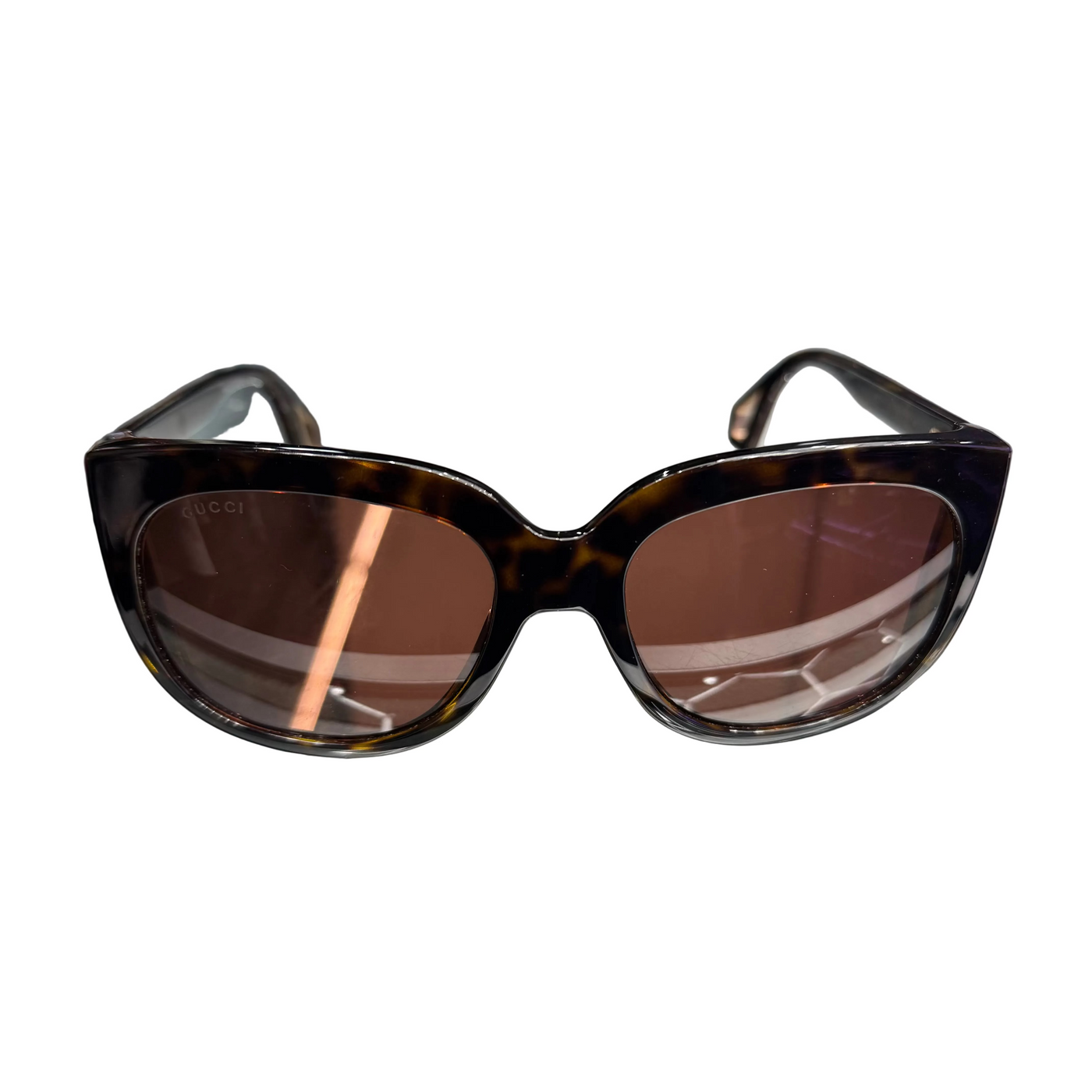 Gucci Women's Havana Sunglasses Brown Gold