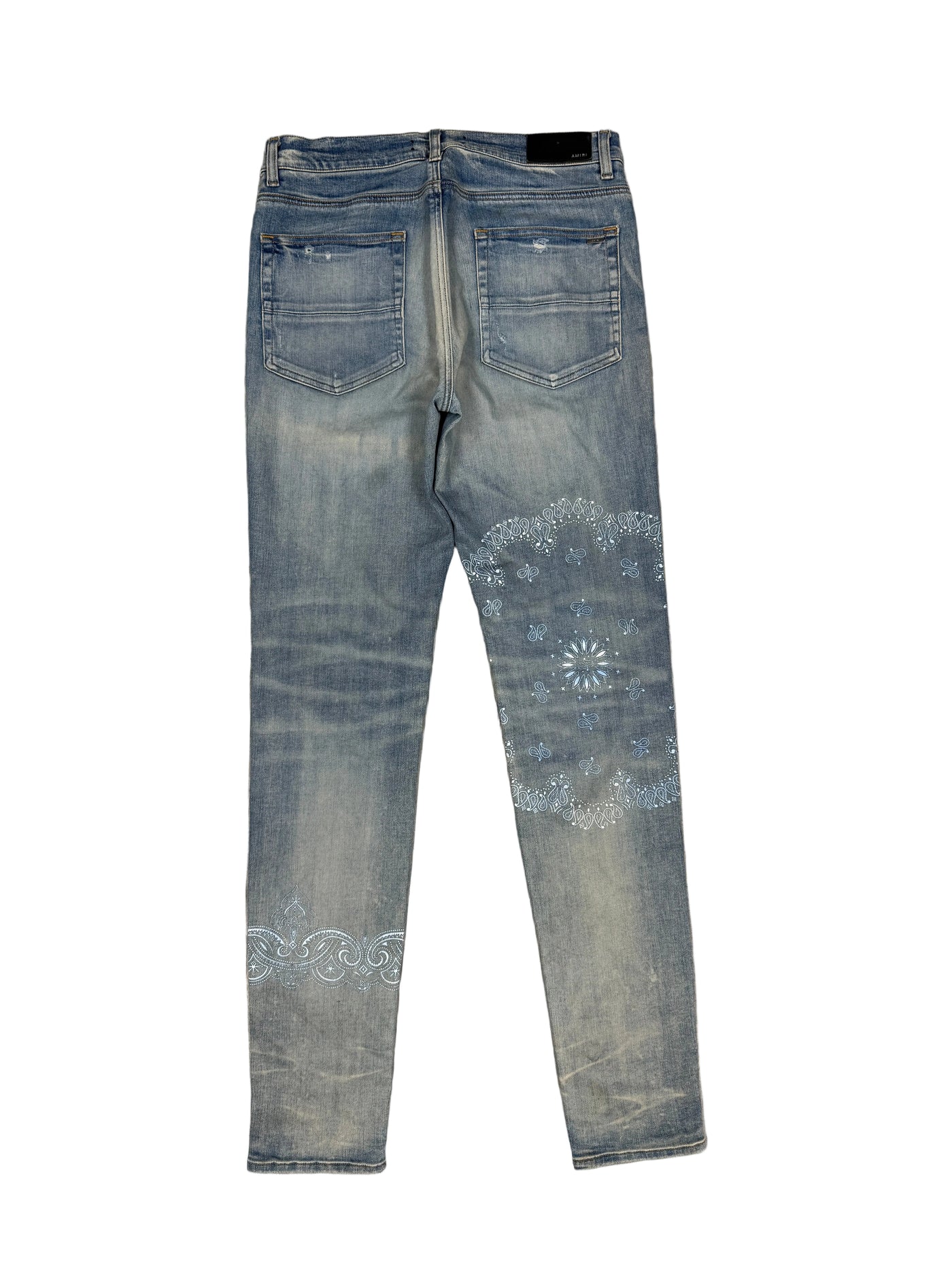 Amiri Bandana Print Skinny Jeans