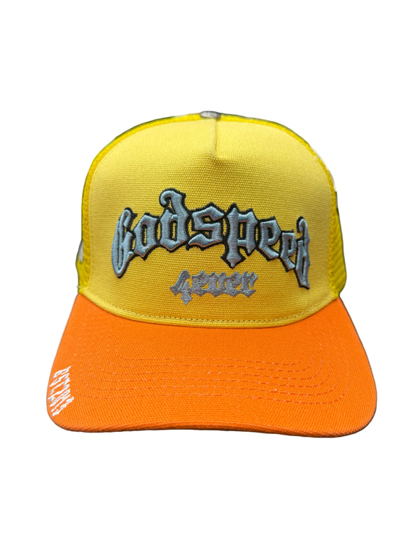 Godspeed 'Forever BOOM' Yellow & Orange Trucker Hat