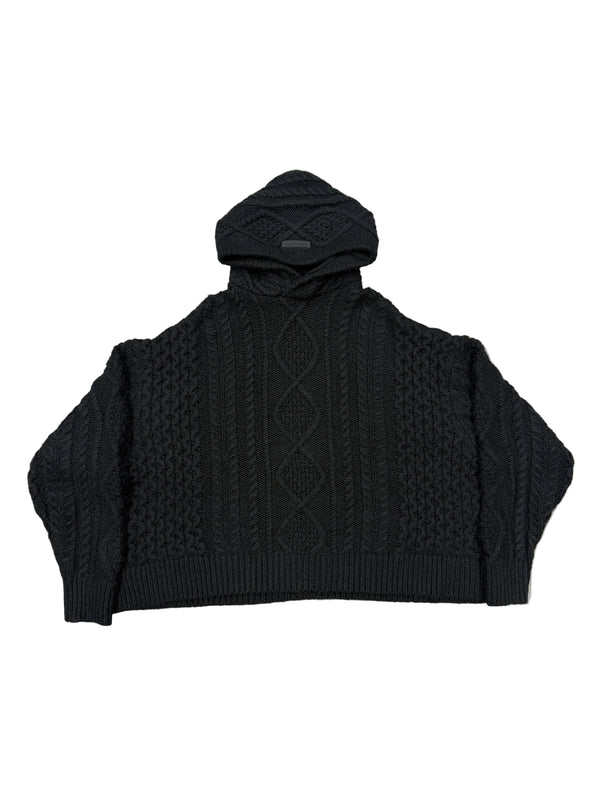 Fear of God Cable Knit Hoodie Black