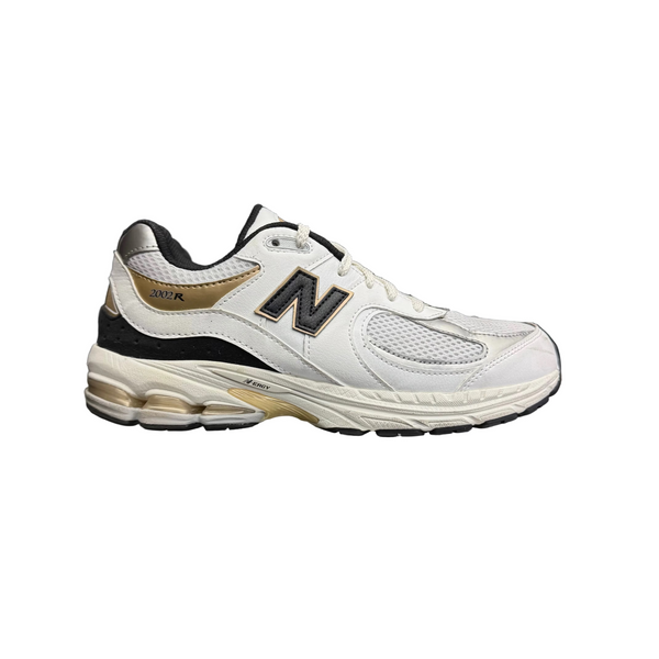New Balance 2002R White Black Gold Metallic