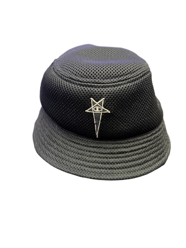 Rick Owens x Champion Bucket Hat Black