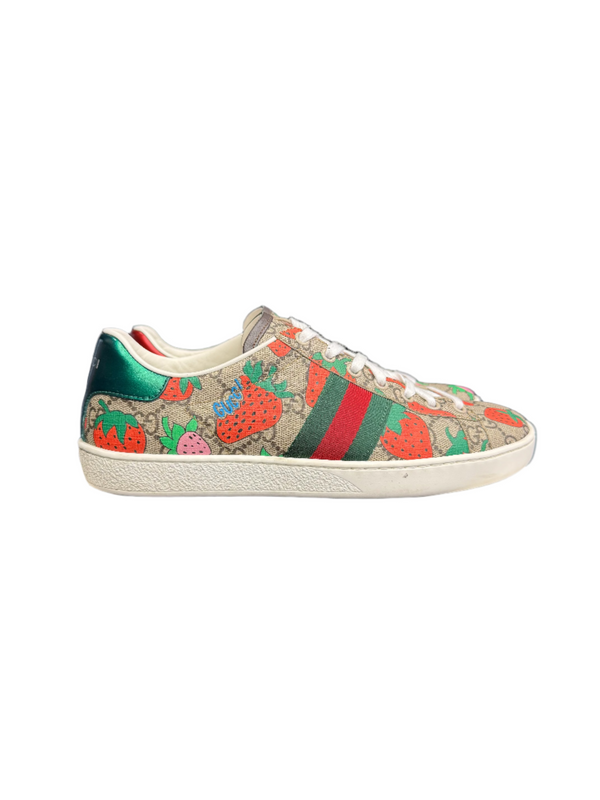 WMNS Gucci GG Supreme Ace Strawberry Beige